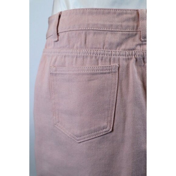Momo Krom Pastel Light Pink‎ Mini Skirt with Pockets & Button Closure size Large - Picture 5 of 13